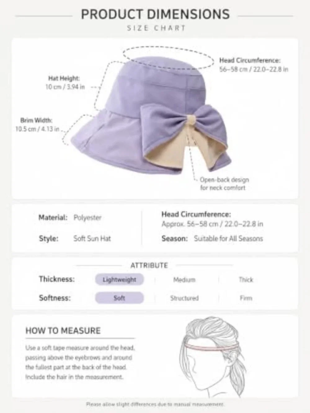 Stylish Wide Brim Bowknot Sun Hat - UPF50+ Foldable Travel Beach Accessory